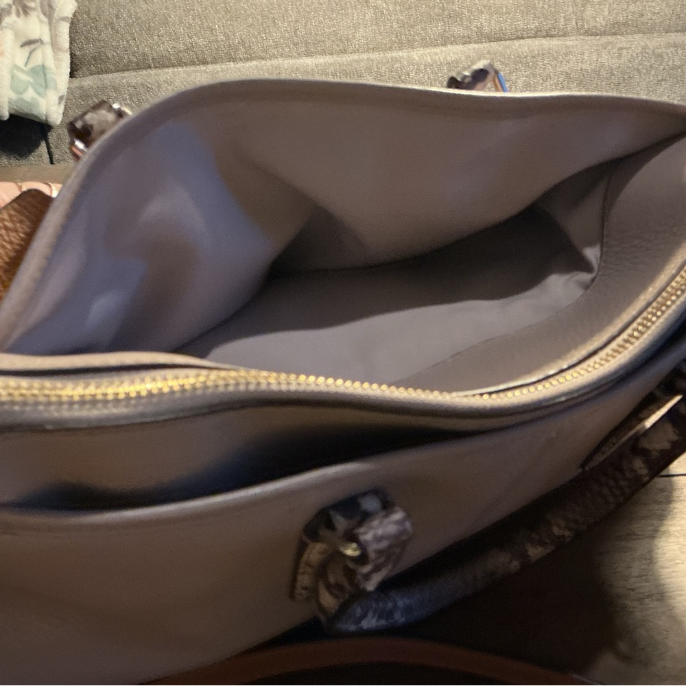 COACH Morgan Color Block Pebble Leather w/Exotic Embossed Trim Satchel/Crossbody - Picture 8 of 12